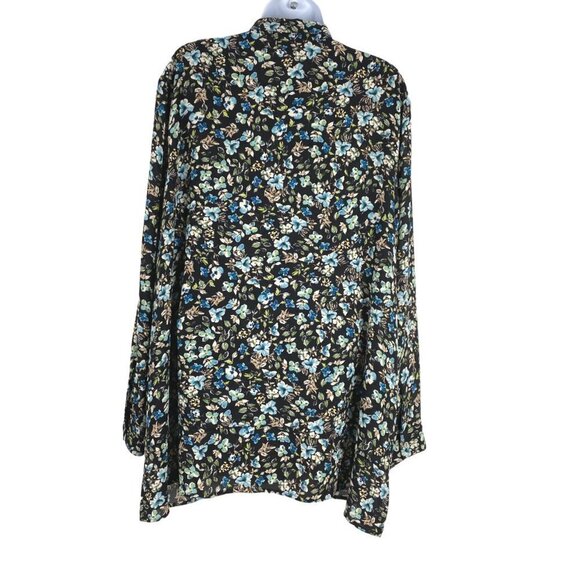 J. Jill Double Layer Shirt Women's XL Floral Long‎ Sleeve Multicolored Flawed - Picture 5 of 13